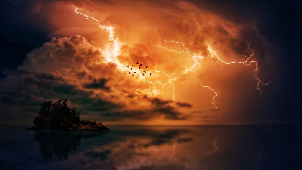 Picture of storm clouds and lightning