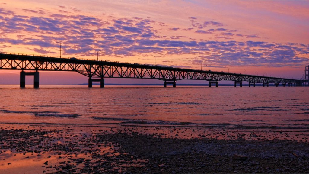 Bridge in fading light